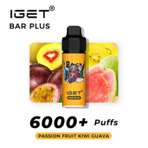 Passion Fruit Kiwi Guava – IGET Bar Plus 6000 Puffs